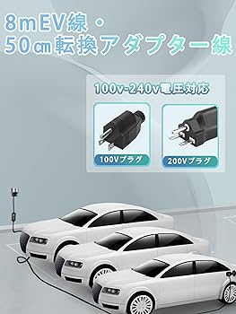【定価27000円・新品】電気自動車用 EV/PHEV充電器 8A～15A調整可 Amazon.co.jp: EVMaster 8M 電気自動車用EV/PHEV充電器 8A～15A